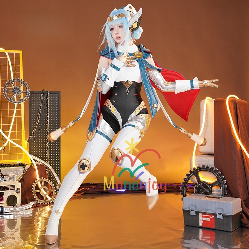 Monenjoy 原神 イネファ コスプレ衣装 Ineffa ロボット イヤホーン+帽子+腿カバー付 完全再現コスプレ 新星の駆動 ロボ娘 ハロウィン