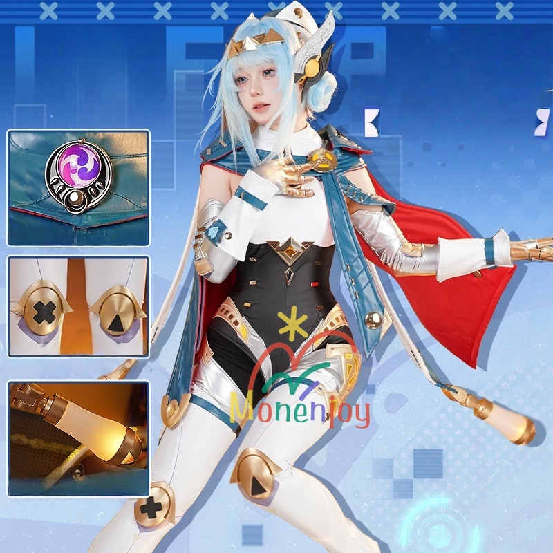 Monenjoy 原神 イネファ コスプレ衣装 Ineffa ロボット イヤホーン+帽子+腿カバー付 完全再現コスプレ 新星の駆動 ロボ娘 ハロウィン