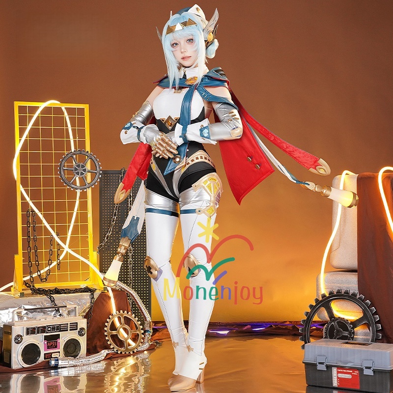 Monenjoy 原神 イネファ コスプレ衣装 Ineffa ロボット イヤホーン+帽子+腿カバー付 完全再現コスプレ 新星の駆動 ロボ娘 ハロウィン