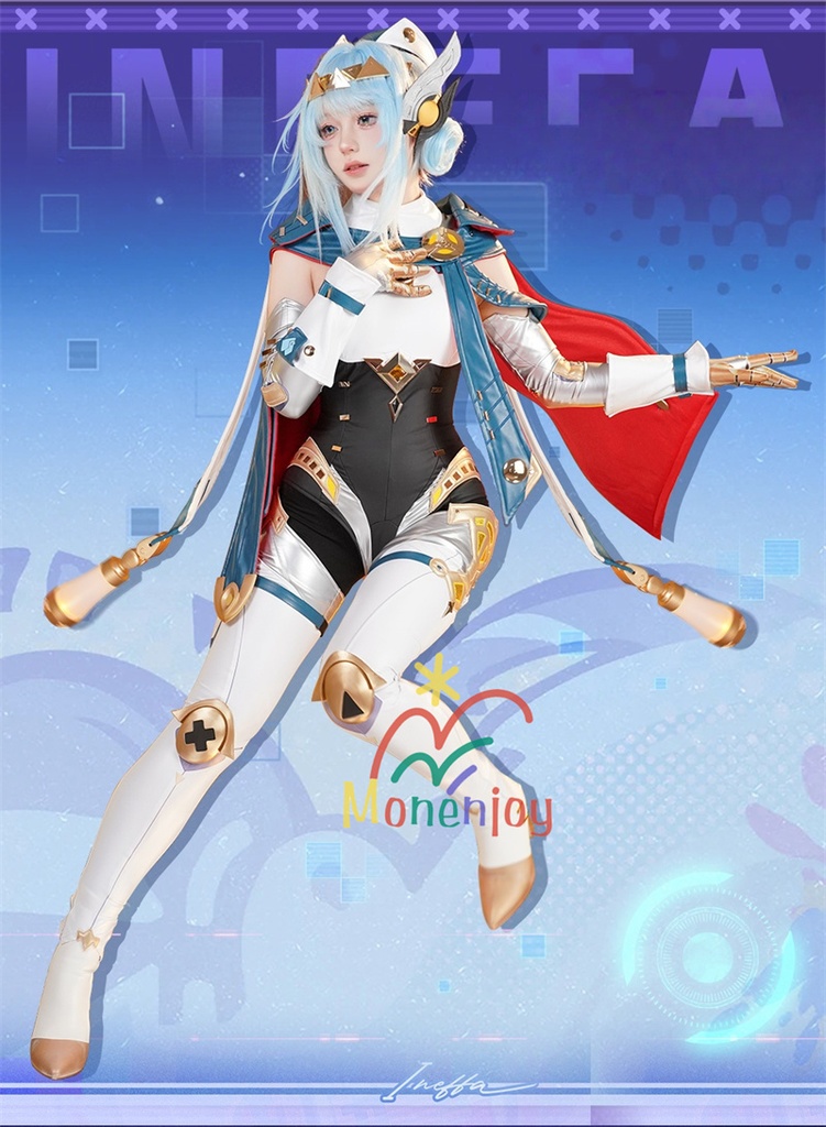 Monenjoy 原神 イネファ コスプレ衣装 Ineffa ロボット イヤホーン+帽子+腿カバー付 完全再現コスプレ 新星の駆動 ロボ娘 ハロウィン