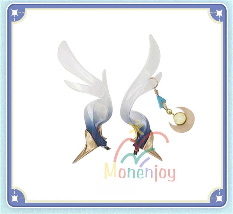 Monenjoy 原神 ラウマ コスプレ衣装 Lauma 3d樹脂製髪飾り追加 ナド・クライ イベント 霜月の子 白銀の鹿座 コスチュームgs1915