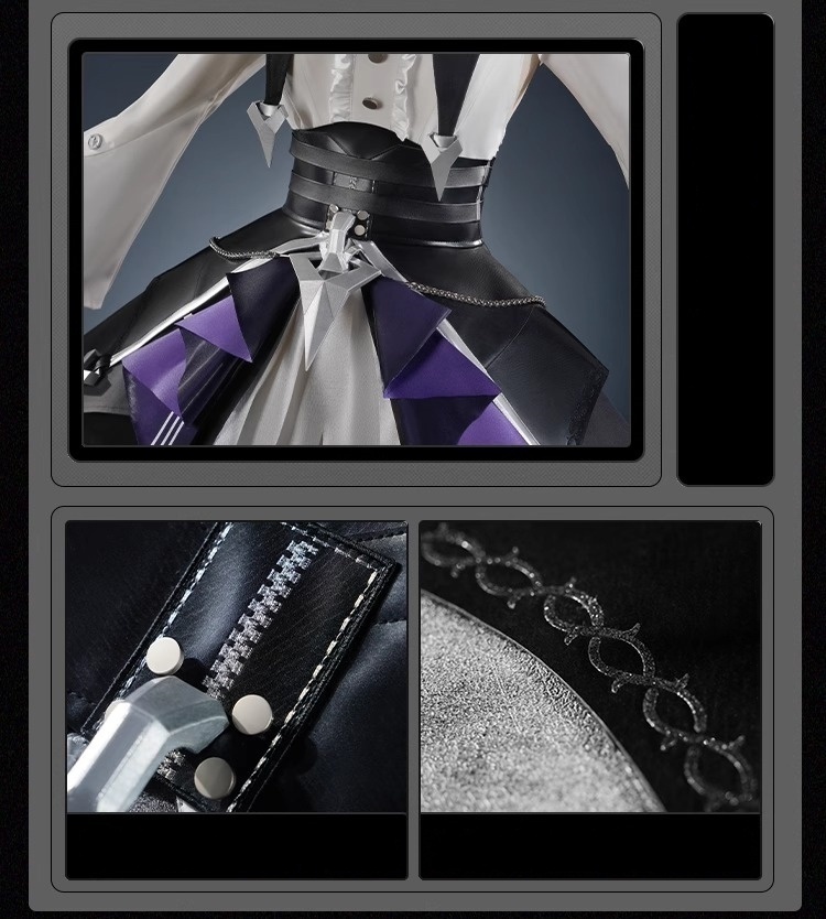 Monenjoy ゼンレスゾーンゼロ ビビアン コスプレ衣装 ゴスロリ風 ロリータ系 ゴシックロリータ用発光パーツ ワンピースGS1187