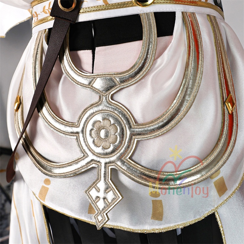 Monenjoy 鳴潮 オーガスタ コスプレ衣装 イベント 樹脂パーツ コスチューム ハロウィン ウィッグ+サンダル追加