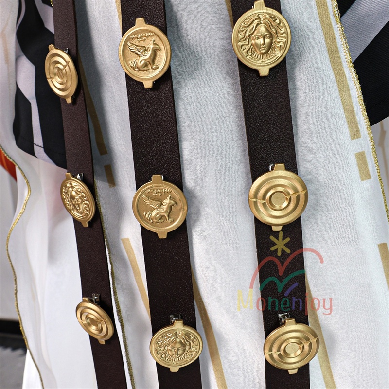 Monenjoy 鳴潮 オーガスタ コスプレ衣装 イベント 樹脂パーツ コスチューム ハロウィン ウィッグ+サンダル追加