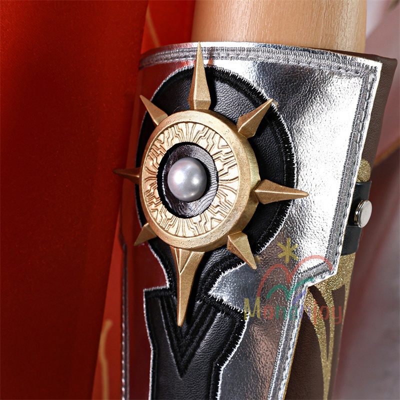 Monenjoy 鳴潮 オーガスタ コスプレ衣装 イベント 樹脂パーツ コスチューム ハロウィン ウィッグ+サンダル追加