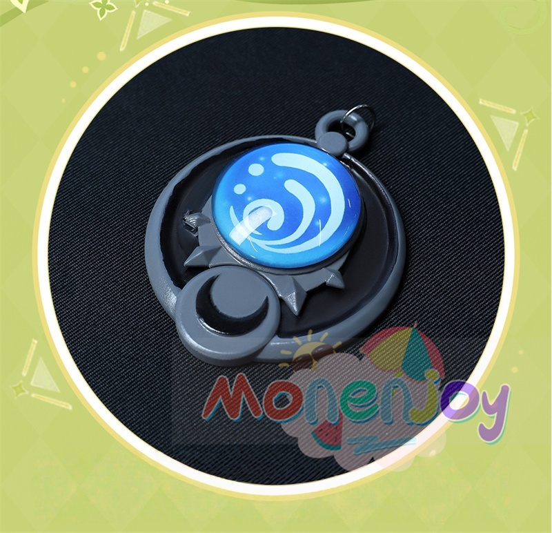 Monenjoy 原神 アイノ コスプレ衣装 3d樹脂製パーツ 1:1レプリカ Aino Genshin ナド・クライ編  水元素 月の輪 「秘聞の館」のオーナー  コスチューム