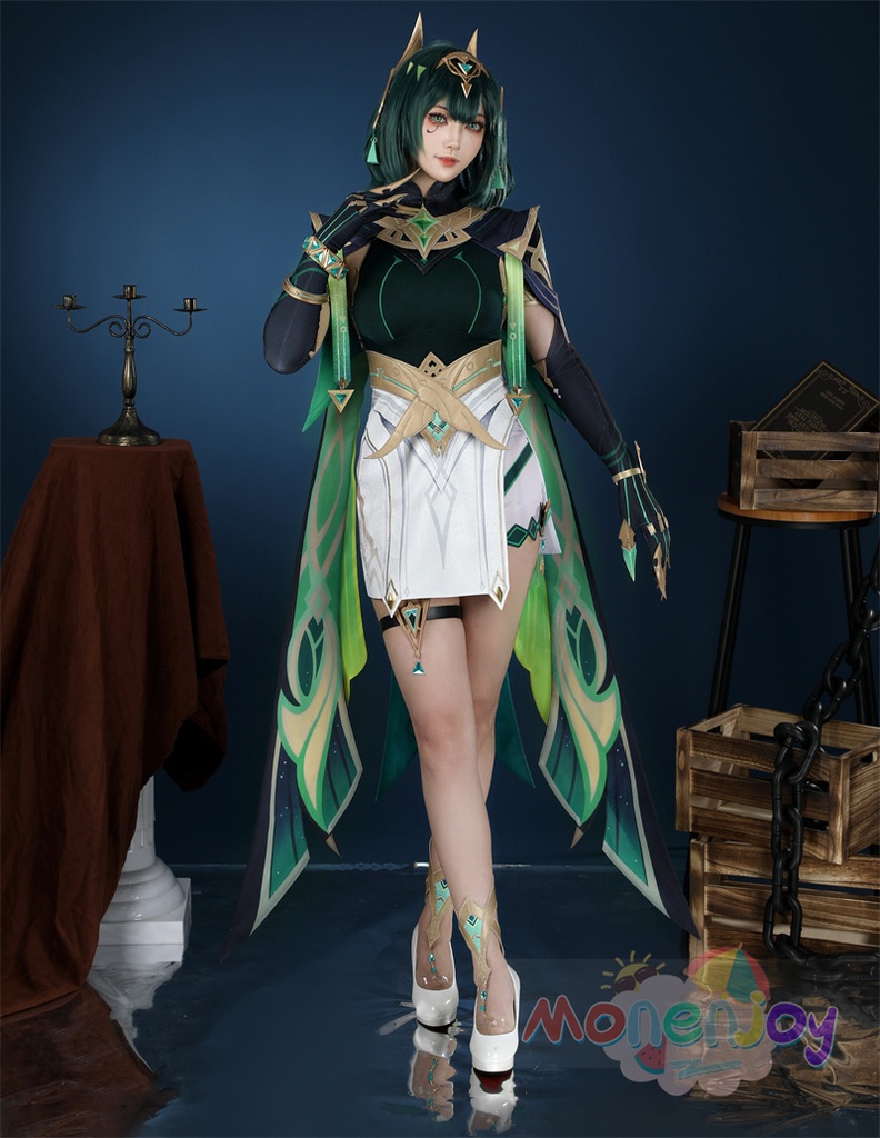  Monenjoy　原神　ネフェル  コスプレ　砂に埋もれた秘話　ナド・クライ 　Ver.LunaⅡ　コスプレ衣装　コスチューム　髪飾り付　コスチューム