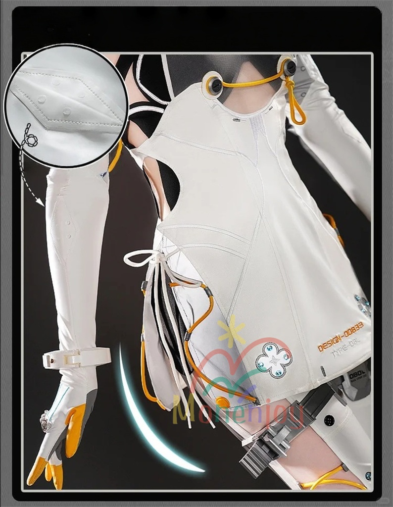 Monenjoy ゼンゼロ シード コスチューム イベント エージェント  裾反射光機能 3d樹脂製 軽量化 ゼンゼロ/ZZZ イベン ハロウィン