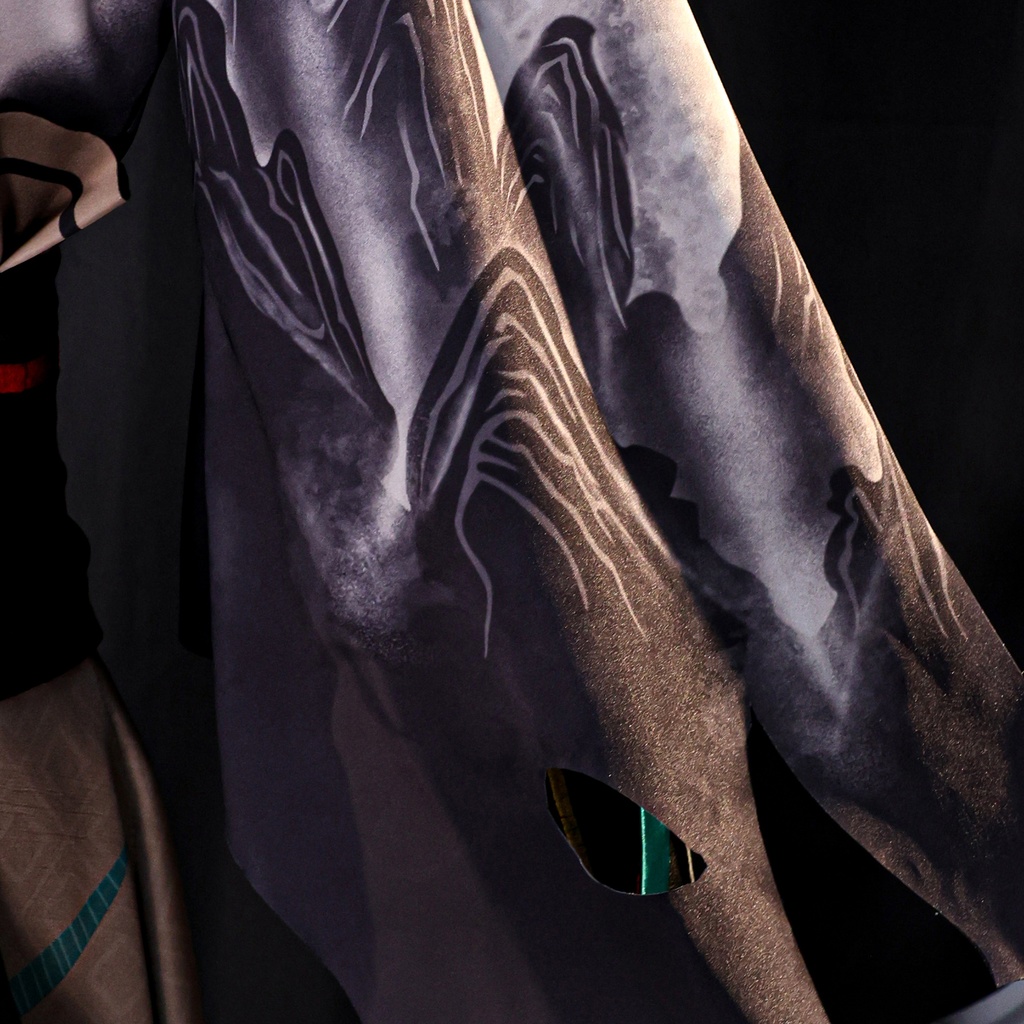 Monenjoy 鳴潮 仇遠 コスプレ衣装 きゅうえん コスチューム Wuthering Waves 孤高の剣客 刺繍柄+人工革更新