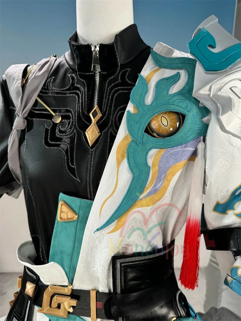 崩壊スターレイル 丹恒・騰荒 コスプレ衣装 伏竜 3d樹脂製パーツ 龍尻尾+ウィッグ+ブーツ追加