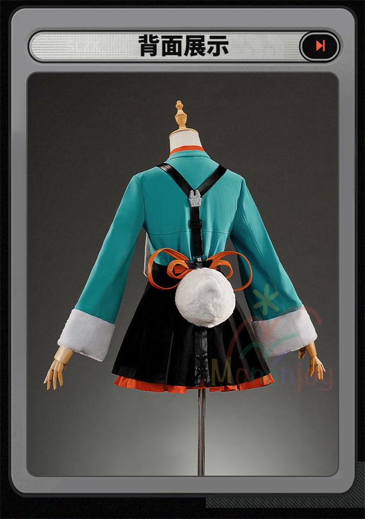 Monenjoy ゼンゼロ ザオ コスプレ衣装 照 フワワワ ケモナー衣装 Furry テイル モコモコ ファーリー ウィッグ+爪+グローブ+武器追加可能