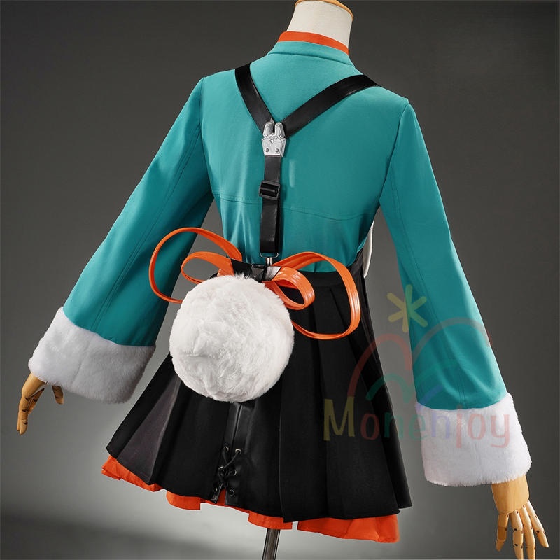 Monenjoy ゼンゼロ ザオ コスプレ衣装 照 フワワワ ケモナー衣装 Furry テイル モコモコ ファーリー ウィッグ+爪+グローブ+武器追加可能