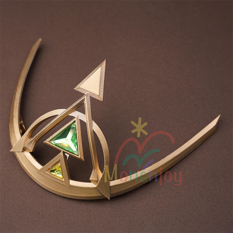 Monenjoy 原神 ネフェル コスプレ衣装 Nefer ベルベット生地 3d樹脂製パーツ ナドクライ / 秘聞の館 コスチューム 耳飾り付