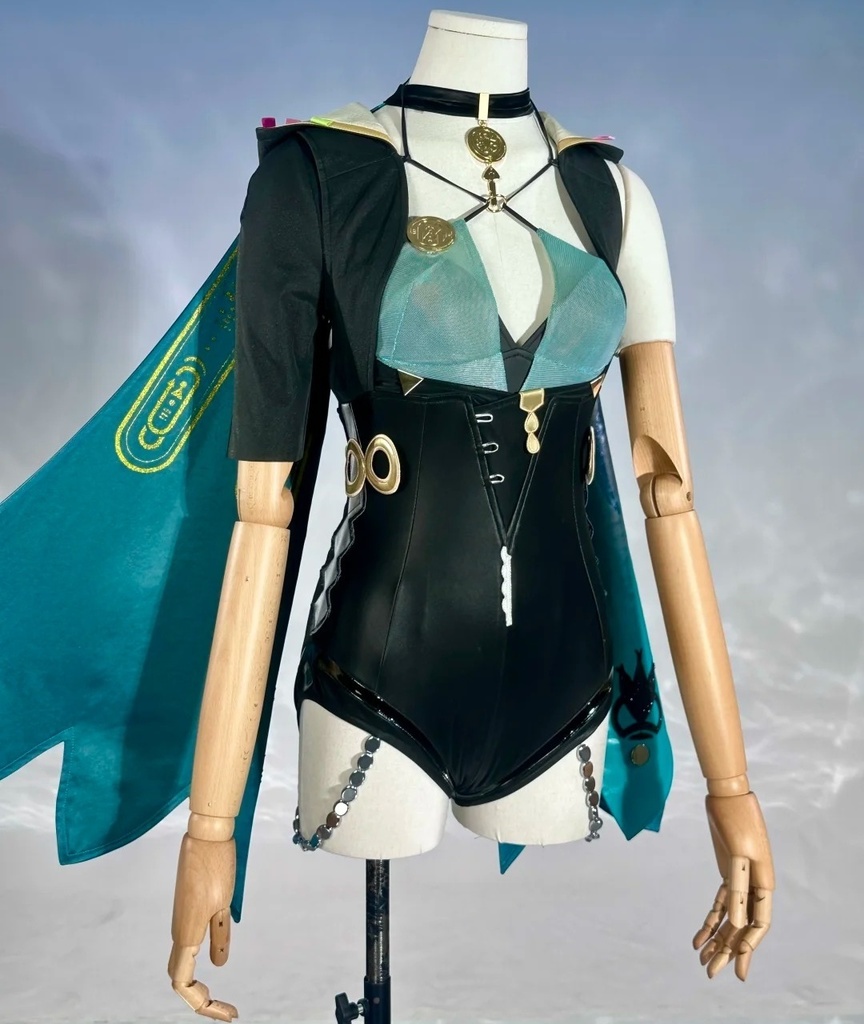 Monenjoy ゼンゼロ リュシア・エロウェン コスプレ衣装 金属パーツ 発光ギミック 鈴付き コスチューム