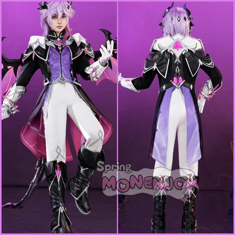 「予約販売」Monenjoy 原神 ドゥリン Durin コスプレ衣装 合金製パーツ ドラコ・ルベド座 翼+尻尾+武器+ウィッグ別途追加可能 魔龍ドゥリン 仮装 ハロウィン