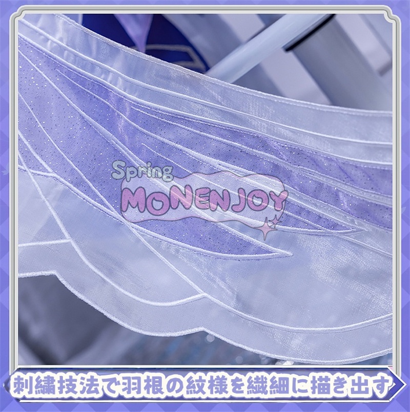 第一弾予約 Monenjoy 原神 コロンビーナ 少女 コスチューム コスプレ衣装 髪飾り+アイマスク付 3d樹脂製パーツ 執行官 月の少女 Damselette Columbina コスプレ衣装