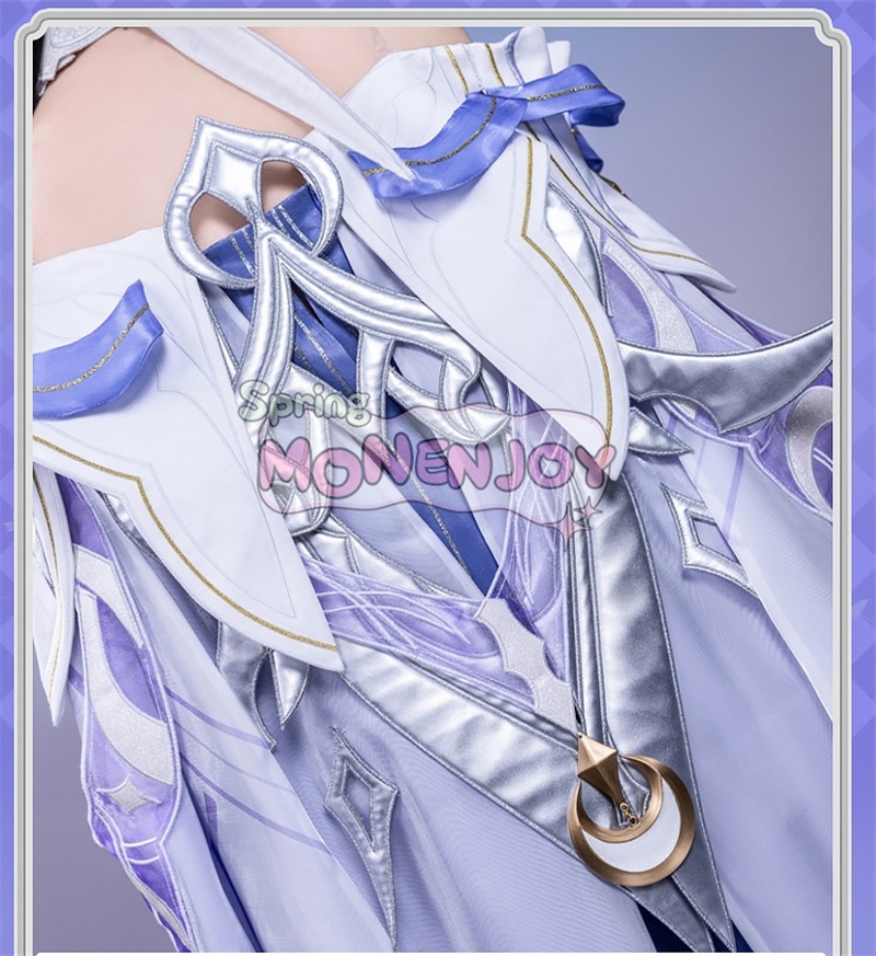 第一弾予約 Monenjoy 原神 コロンビーナ 少女 コスチューム コスプレ衣装 髪飾り+アイマスク付 3d樹脂製パーツ 執行官 月の少女 Damselette Columbina コスプレ衣装