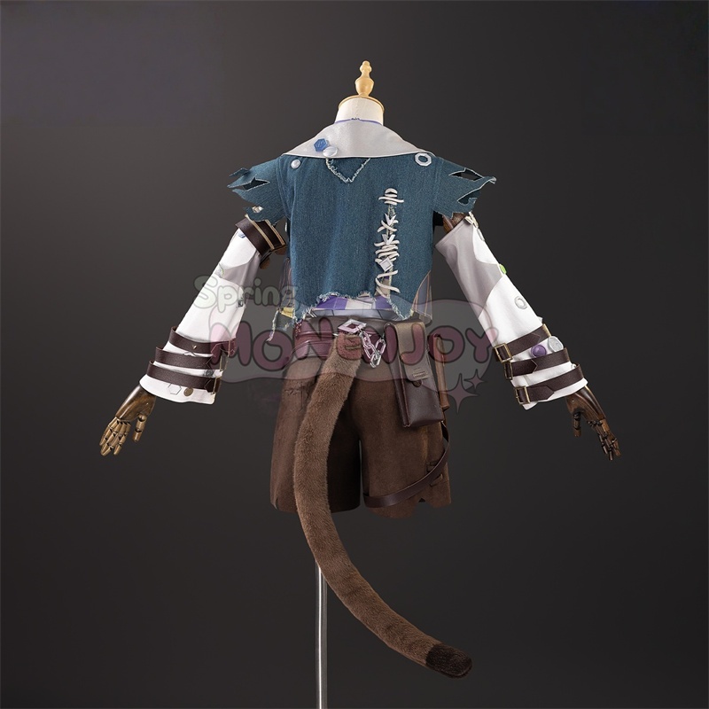 Monenjoy 第五人格 幻灯師 幻灯師のUR衣装 「フラバルー」コスプレ衣装 アマンダ・ゲイティス 尻尾&帽子付き|仮装 完成品