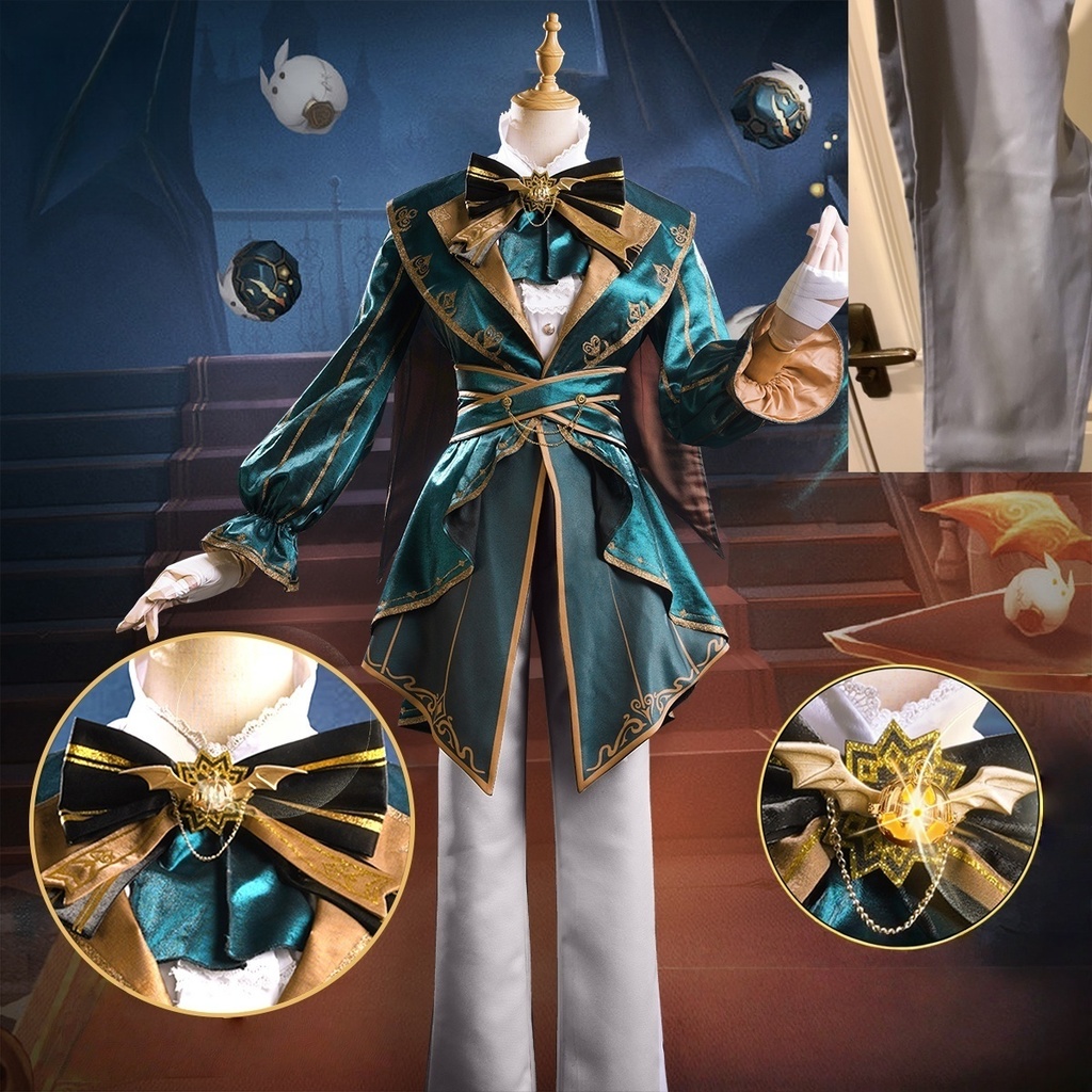 Monenjoy 第五人格 アイデンティティ5 曲芸師 コスプレ衣装 【UR】ティーパーティー 帽子付 +発光蝶リボン | 高品質・即納対応