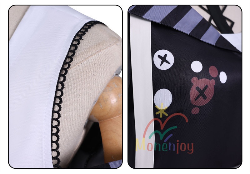 Monenjoy 魔法少女ノ魔女裁判 沢渡ココ コスプレ衣装 髪飾付 実況者 猫耳のヘッドフォン 孤独な配信者 翼+ぬいぐるみ付 ワンピース 仮装 イベント