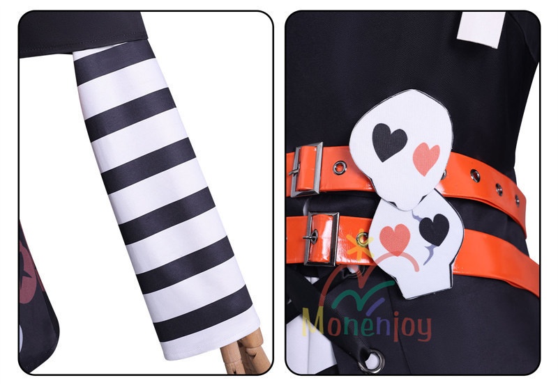 Monenjoy 魔法少女ノ魔女裁判 沢渡ココ コスプレ衣装 髪飾付 実況者 猫耳のヘッドフォン 孤独な配信者 翼+ぬいぐるみ付 ワンピース 仮装 イベント