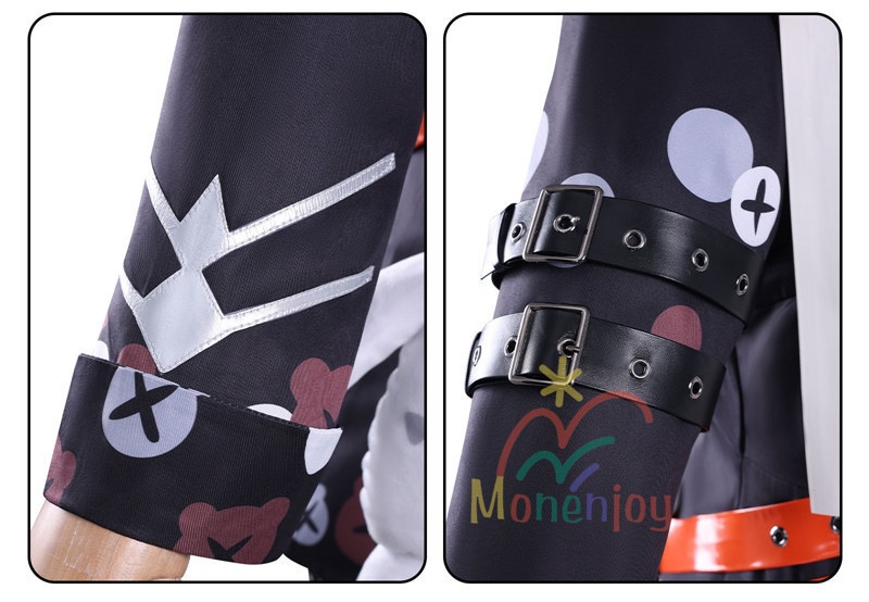 Monenjoy 魔法少女ノ魔女裁判 沢渡ココ コスプレ衣装 髪飾付 実況者 猫耳のヘッドフォン 孤独な配信者 翼+ぬいぐるみ付 ワンピース 仮装 イベント