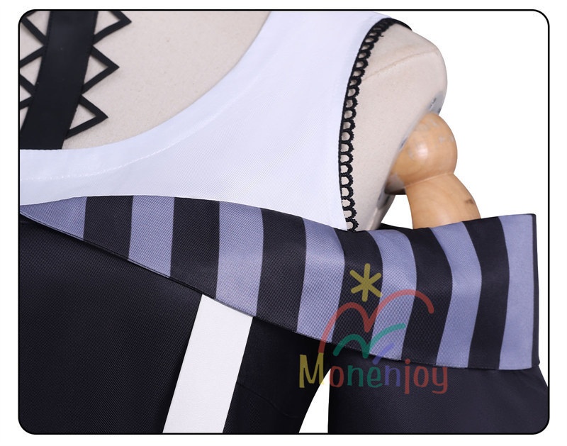 Monenjoy 魔法少女ノ魔女裁判 沢渡ココ コスプレ衣装 髪飾付 実況者 猫耳のヘッドフォン 孤独な配信者 翼+ぬいぐるみ付 ワンピース 仮装 イベント