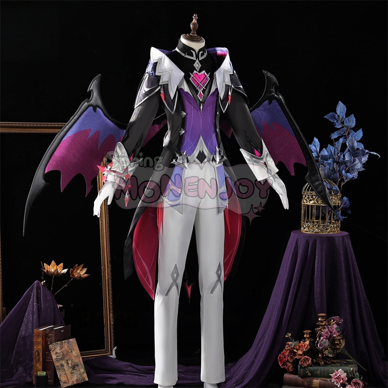 Monenjoy 原神 ドゥリン コスプレ 髪飾付 Durin コスプレ衣装 3樹脂製パーツ ドラコ・ルベド座 翼+尻尾+武器+ウィッグ別途追加可能 仮装 ハロウィン