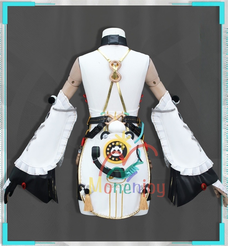 Monenjoy ゼンゼロ ダイアリン コスプレ クランプスの黒枝 コスチューム ハロウィンコスチューム セット(電話機小道具+イヤリング+ヘアアクセ付き)