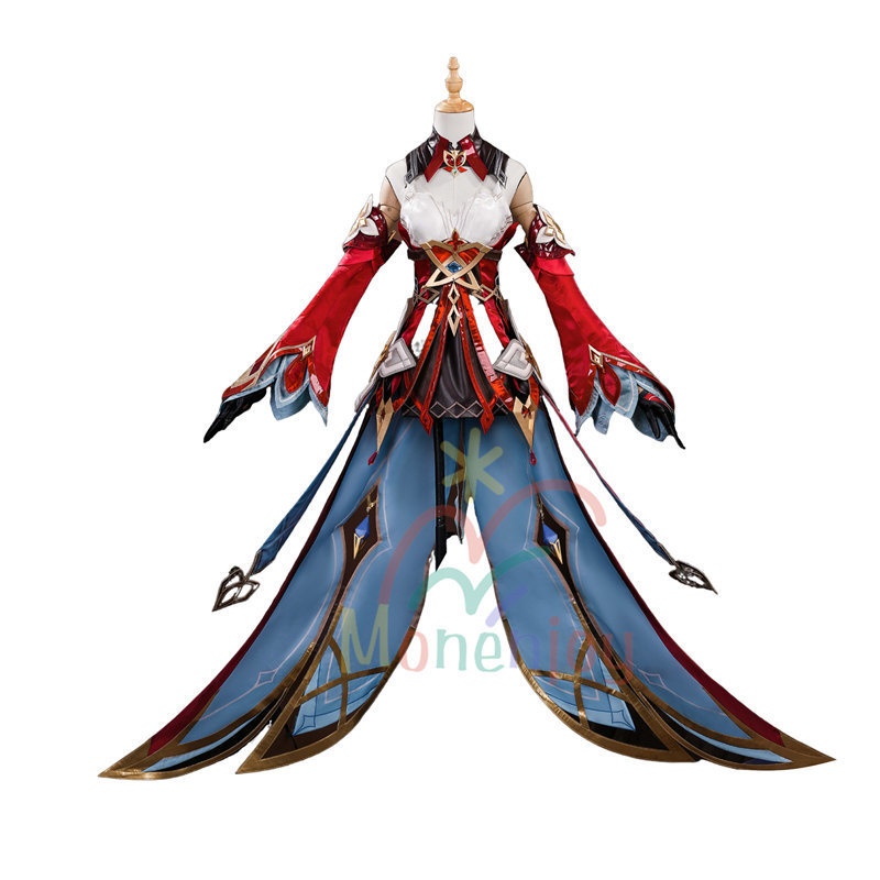 予約販売 Monenjoy 原神 アリス コスプレ衣装 コスチューム 帽子付 3d樹脂製パーツ 炎元素の神の目付 ナド・クライ編 魔術師 魔女 仮装 モンド / 魔女会