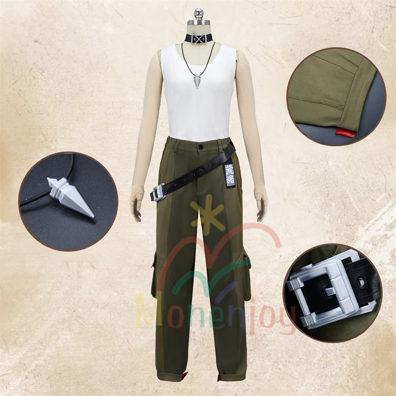 Monenjoy ゼンゼロ 狛野真斗 コスプレ衣装 耳飾り+背装備品付 怪啖屋 ウィッグ追加 ゼンレスゾーンゼロ イベント 仮装