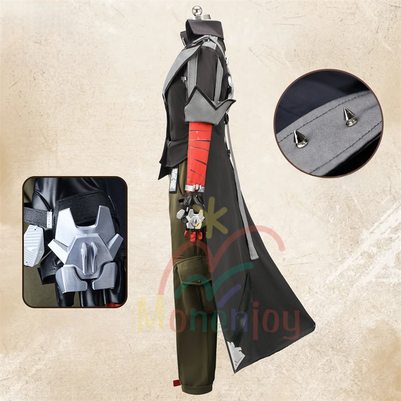 Monenjoy ゼンゼロ 狛野真斗 コスプレ衣装 耳飾り+背装備品付 怪啖屋 ウィッグ追加 ゼンレスゾーンゼロ イベント 仮装