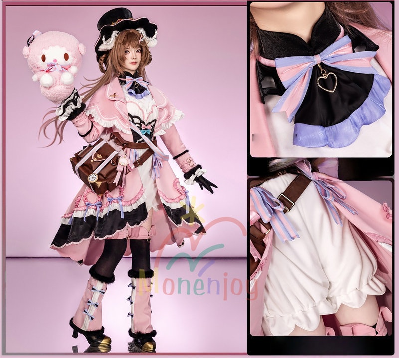 Monenjoy アークナイツ×サンリオコラボ エイヤフィヤトラ コスプレ衣装 艾雅法拉 コスチューム Eyjafjalla
