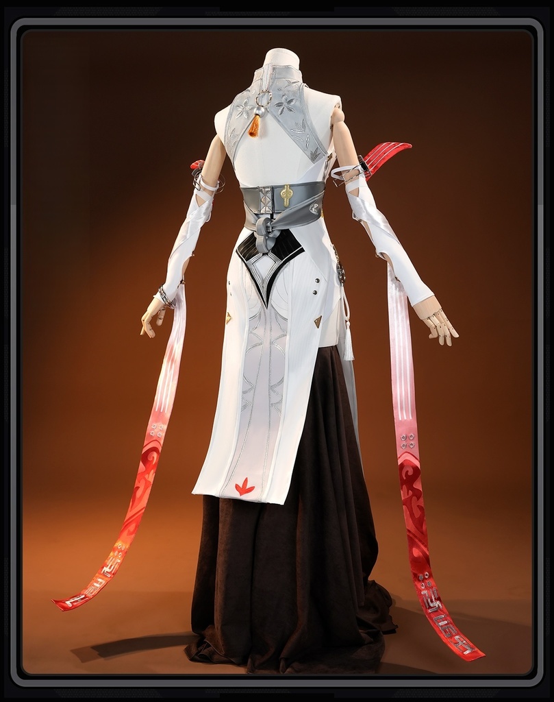 Monenjoy ゼンゼロ 葉瞬光 コスプレ 刺繍柄 Ye Shunguang 2形態 イェー・シュンガン 合金製パーツ 耳飾+尻尾追加 コスプレ