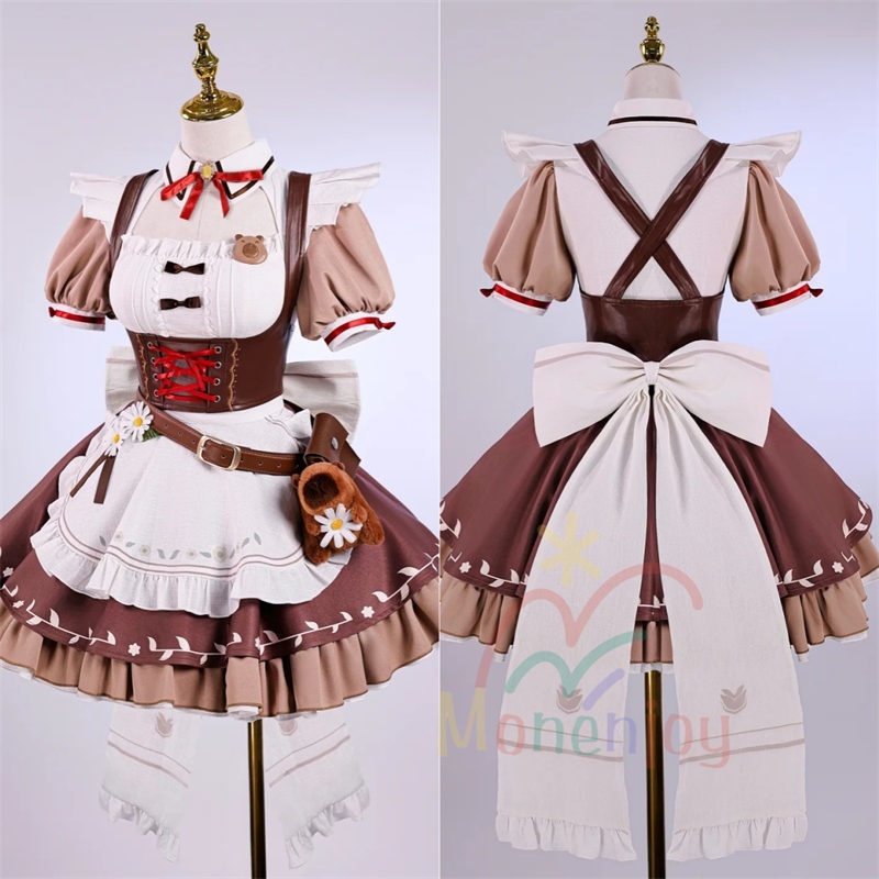 Monenjoy 鳴潮 韓国コラボ千咲ちゃん コスプレ衣装 メイド服 可愛い コーヒーメイド服 イベント