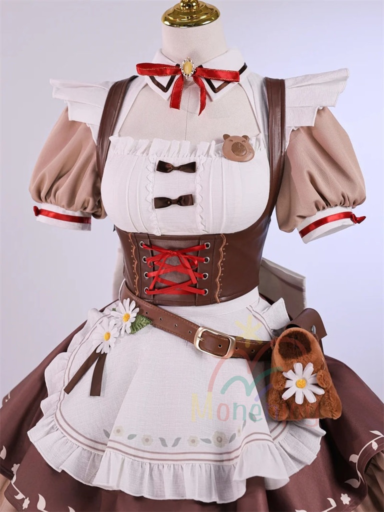 Monenjoy 鳴潮 韓国コラボ千咲ちゃん コスプレ衣装 メイド服 可愛い コーヒーメイド服 イベント