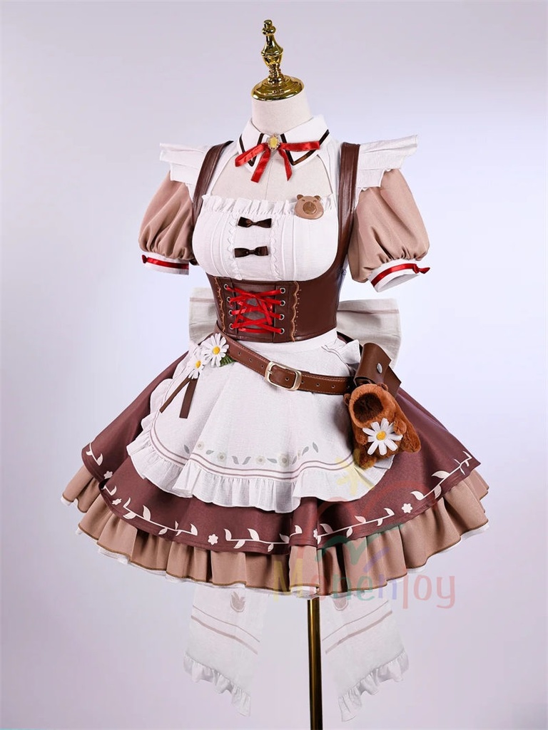 Monenjoy 鳴潮 韓国コラボ千咲ちゃん 　コスプレ衣装　メイド服　可愛い　コーヒーメイド服　イベント