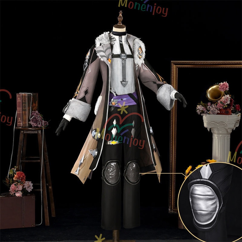 Monenjoy 原神 イルーガ コスプレ衣装 3D樹脂パーツ付 | Illuga ライトキーパー 闇夜の鶯 コスチューム