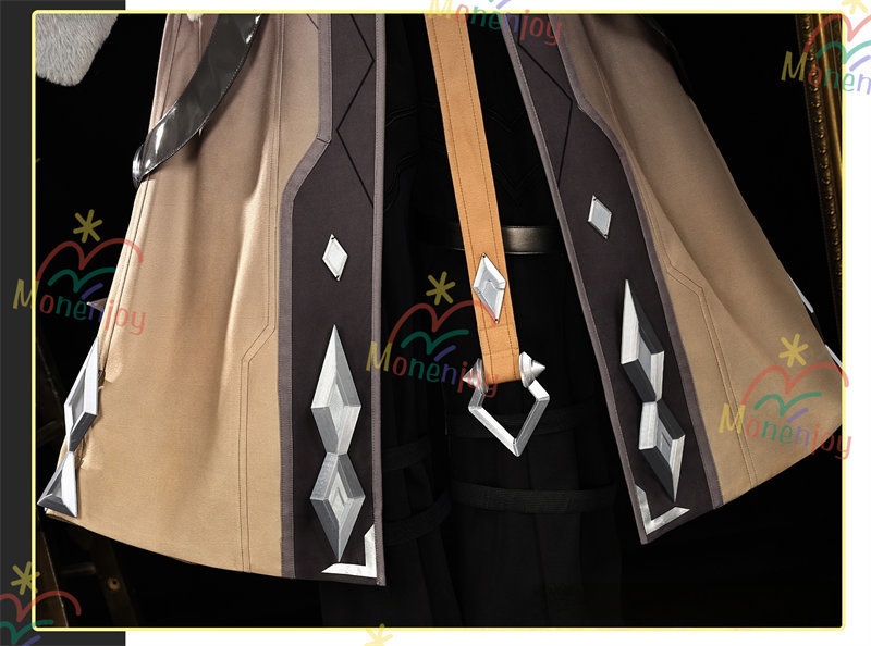 Monenjoy 原神 イルーガ コスプレ衣装 3D樹脂パーツ付 | Illuga ライトキーパー 闇夜の鶯 コスチューム