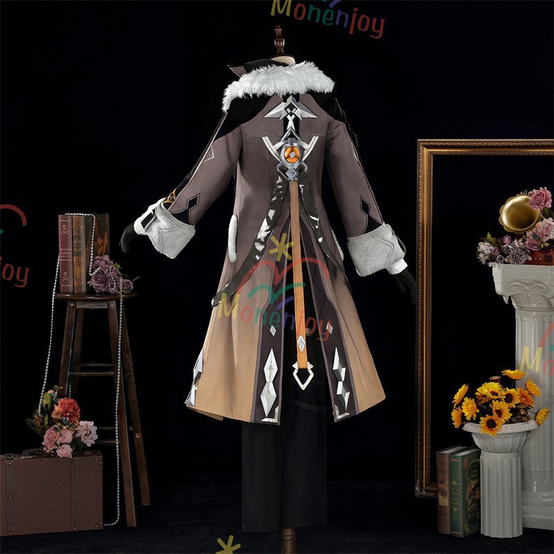 Monenjoy 原神 イルーガ コスプレ衣装 3D樹脂パーツ付 | Illuga ライトキーパー 闇夜の鶯 コスチューム