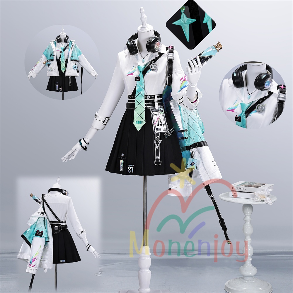 Monenjoy 鳴潮 リンネー コスプレ衣装 アクセサリー コスチューム イヤホーン付 3d樹脂製パーツ
