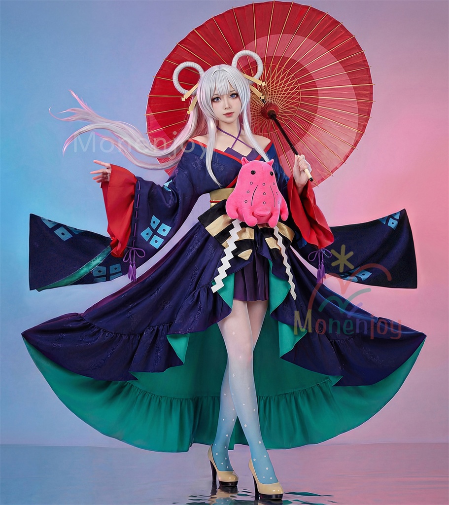 Monenjoy 超かぐや姫  月見ヤチヨ　ジャカード生地 コスプレ衣装　ぬいぐるみ追加　コスチューム　イベント　和服