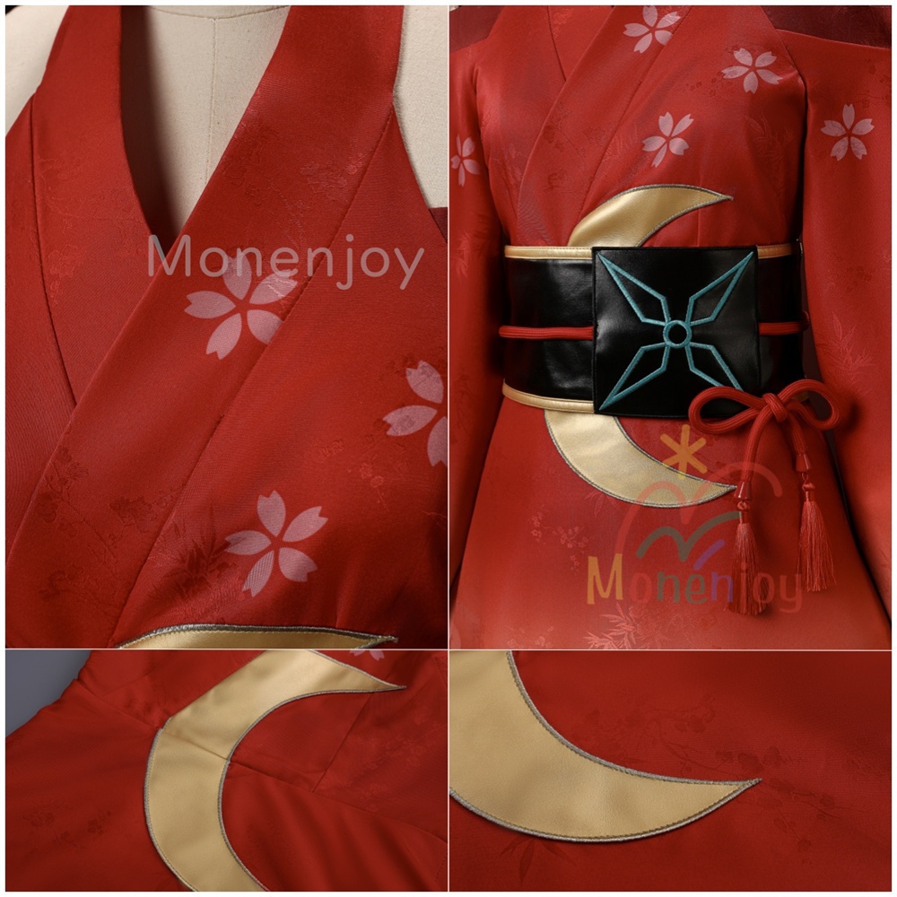 Monenjoy 超かぐや姫 かぐや コスプレ衣装 ジャカード生地 少女 コスチューム ハロウィン 仮装 髪飾付