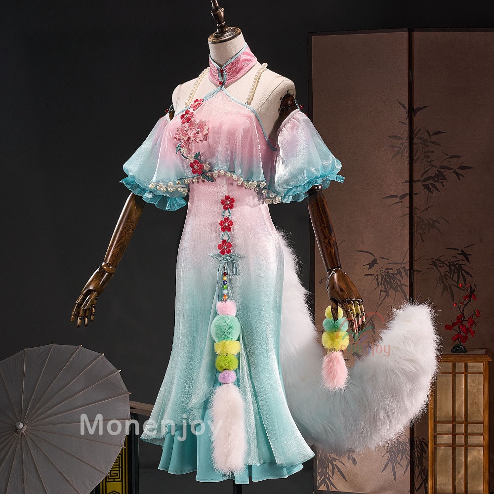 Monenjoy 第五人格 × 有獣焉 コラボ 吐宝鼠 調香師 コスプレ衣装 アイデンティティ5 IdentityV イベント ドレス 耳+尻尾追加対応