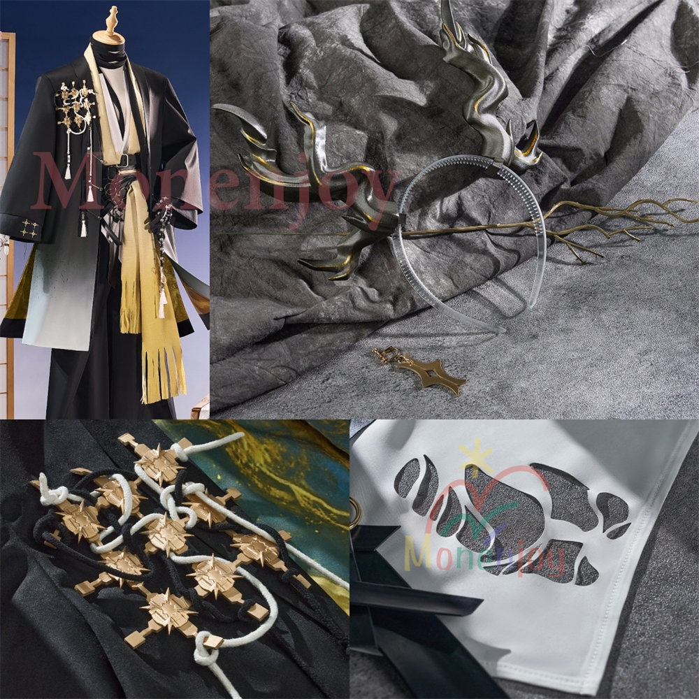 Monenjoy アークナイツ ウァン コスプレ衣装 龍角付 望 Wang コスプレ衣装 イベント 仮装 舞台