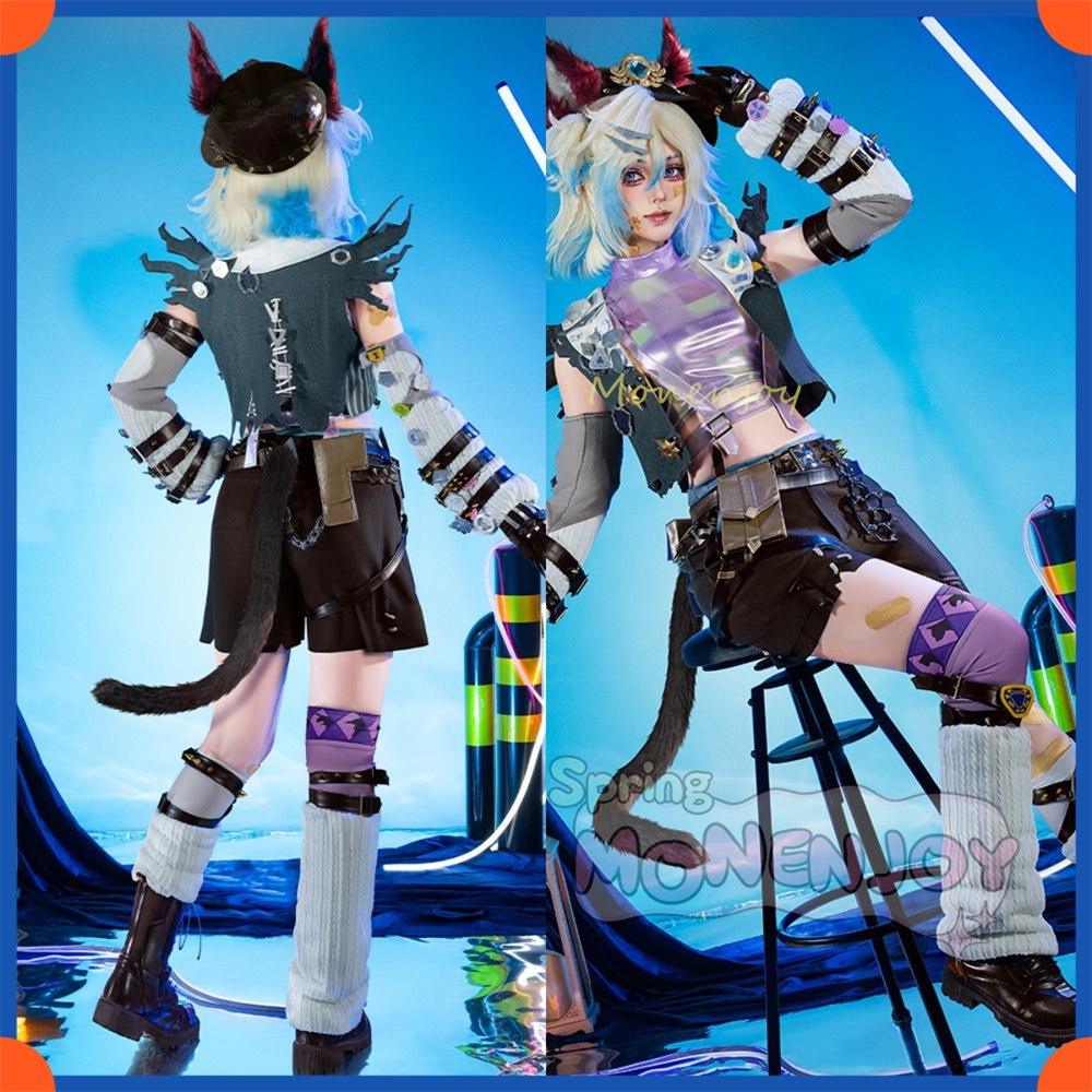 Monenjoy IdentityV 第五人格 幻灯師 コスプレ衣装 フラバルー UR衣装 アマンダ・ゲイティス コスチューム 帽子+尻尾追加対応 イベント