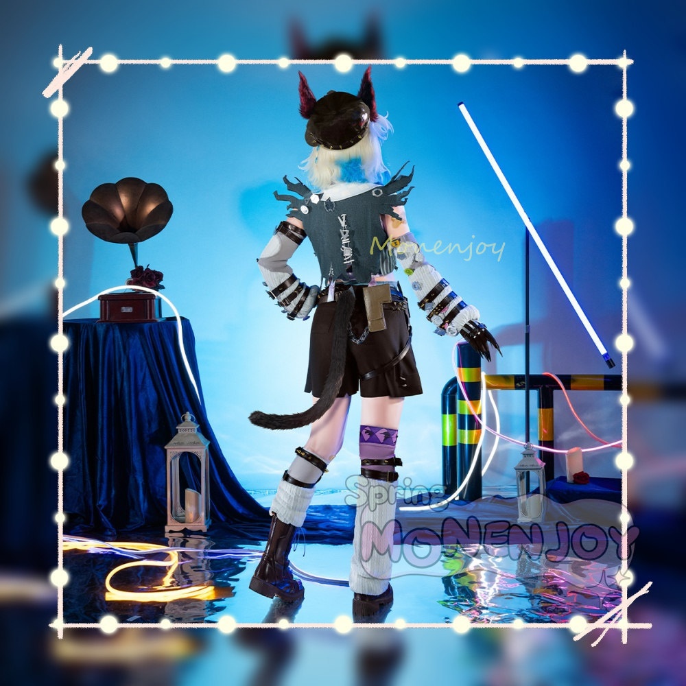 Monenjoy IdentityV 第五人格 幻灯師 コスプレ衣装 フラバルー UR衣装 アマンダ・ゲイティス コスチューム 帽子+尻尾追加対応 イベント