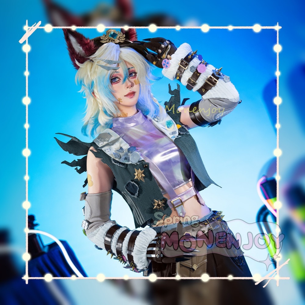 Monenjoy IdentityV 第五人格 幻灯師 コスプレ衣装 フラバルー UR衣装 アマンダ・ゲイティス コスチューム 帽子+尻尾追加対応 イベント