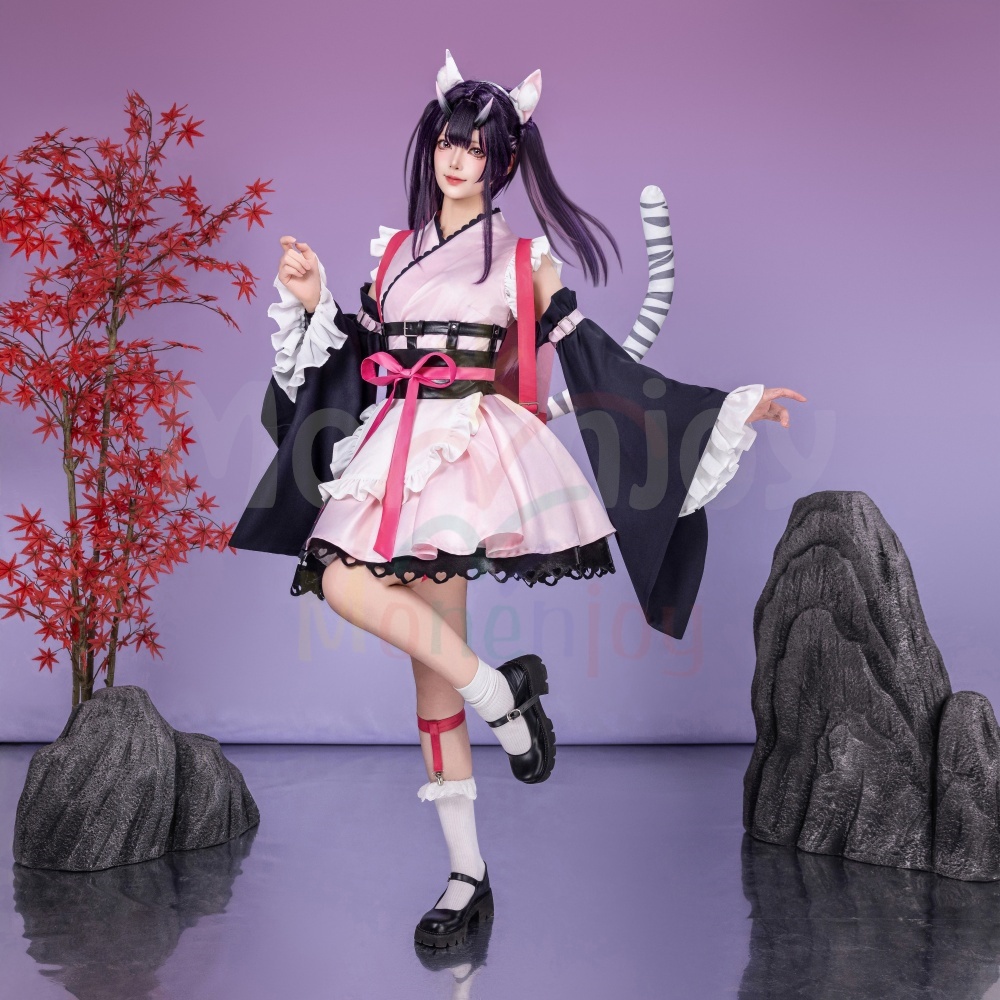 Monenjoy 超かぐや姫 駒沢 乃依 コスプレ衣装 こまざわ のい ゴスロリ風 Black onyXのメンバー コスチューム 鞄追加対応