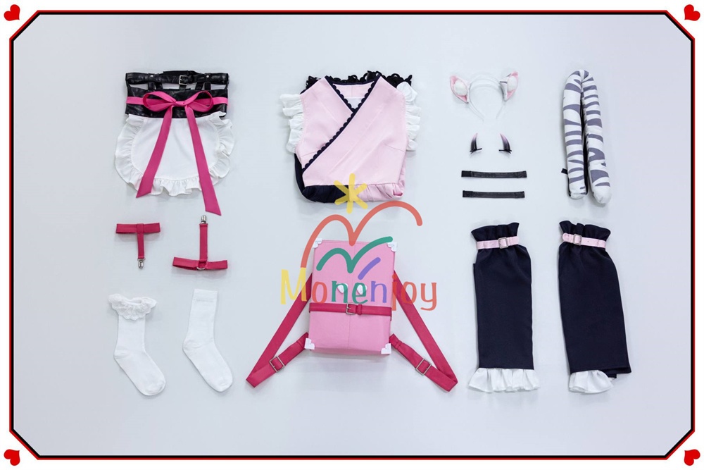 Monenjoy 超かぐや姫 駒沢 乃依 コスプレ衣装 こまざわ のい ゴスロリ風 Black onyXのメンバー コスチューム 鞄追加対応
